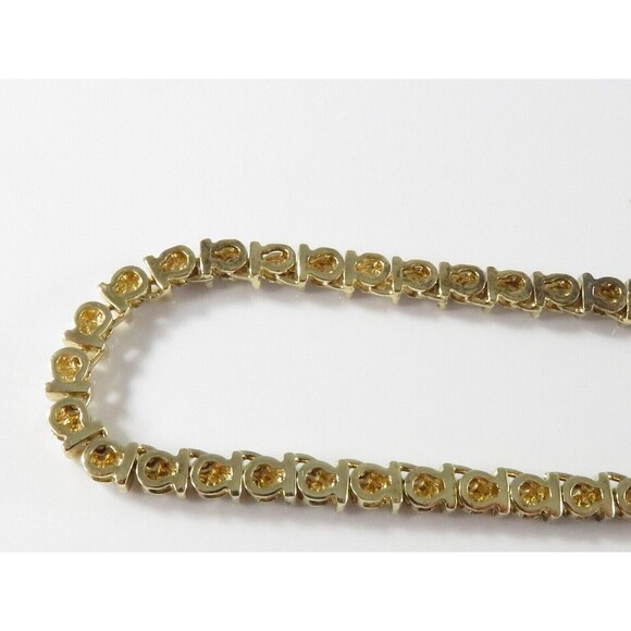 18" TL Sterling Silver Box Link Gilded Gold & Etched Metal Necklace Heavy - Picture 10 of 15